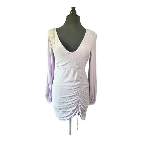 L'academie Pearl Ruched Dress in Lilac Size S - Picture 8 of 9
